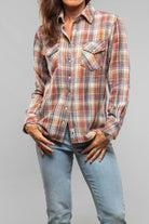 Richard Grand Mylie 48 Colors Printed Weave Cashmere Snap Shirt Ladies - Tops