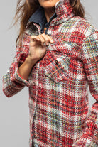 Richard Grand Nikki Cashmere Multi Color Plaid Over Shirt Ladies - Tops