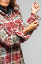 Richard Grand Nikki Cashmere Multi Color Plaid Over Shirt Ladies - Tops
