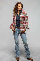 Richard Grand Nikki Cashmere Multi Color Plaid Over Shirt Ladies - Tops