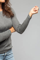 Richard Grand Patsy Cashmere Silk Crew Neck Top In Charcoal Ladies - Tops
