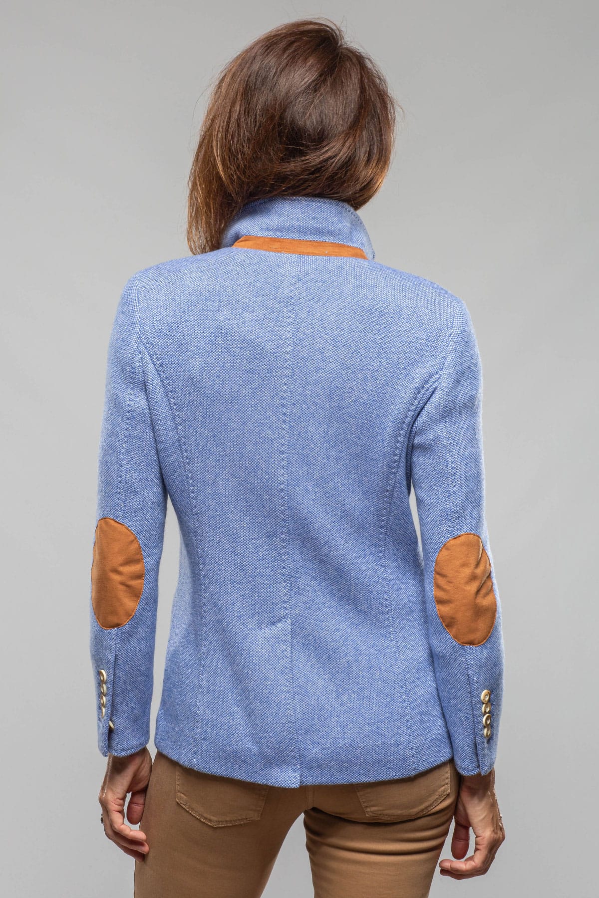 Richard Grand Penny Cashmere Jacket In Denim Melange Ladies - Tailored - Jackets