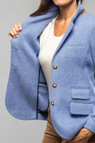 Richard Grand Penny Cashmere Jacket In Denim Melange Ladies - Tailored - Jackets