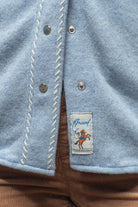 Richard Grand Whipstitch Cashmere Western Shirt In Light Blue Ladies - Tops