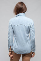 Richard Grand Whipstitch Cashmere Western Shirt In Light Blue Ladies - Tops