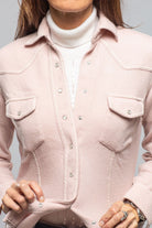Richard Grand Whipstitch Cashmere Western Shirt In Soft Pink Ladies - Tops