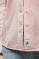 Richard Grand Whipstitch Cashmere Western Shirt In Soft Pink Ladies - Tops