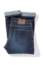 Athens Cashmere Denim 5-Pocket In Dark Wash - AXEL'S
