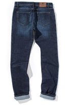 Athens Cashmere Denim 5-Pocket In Dark Wash - AXEL'S