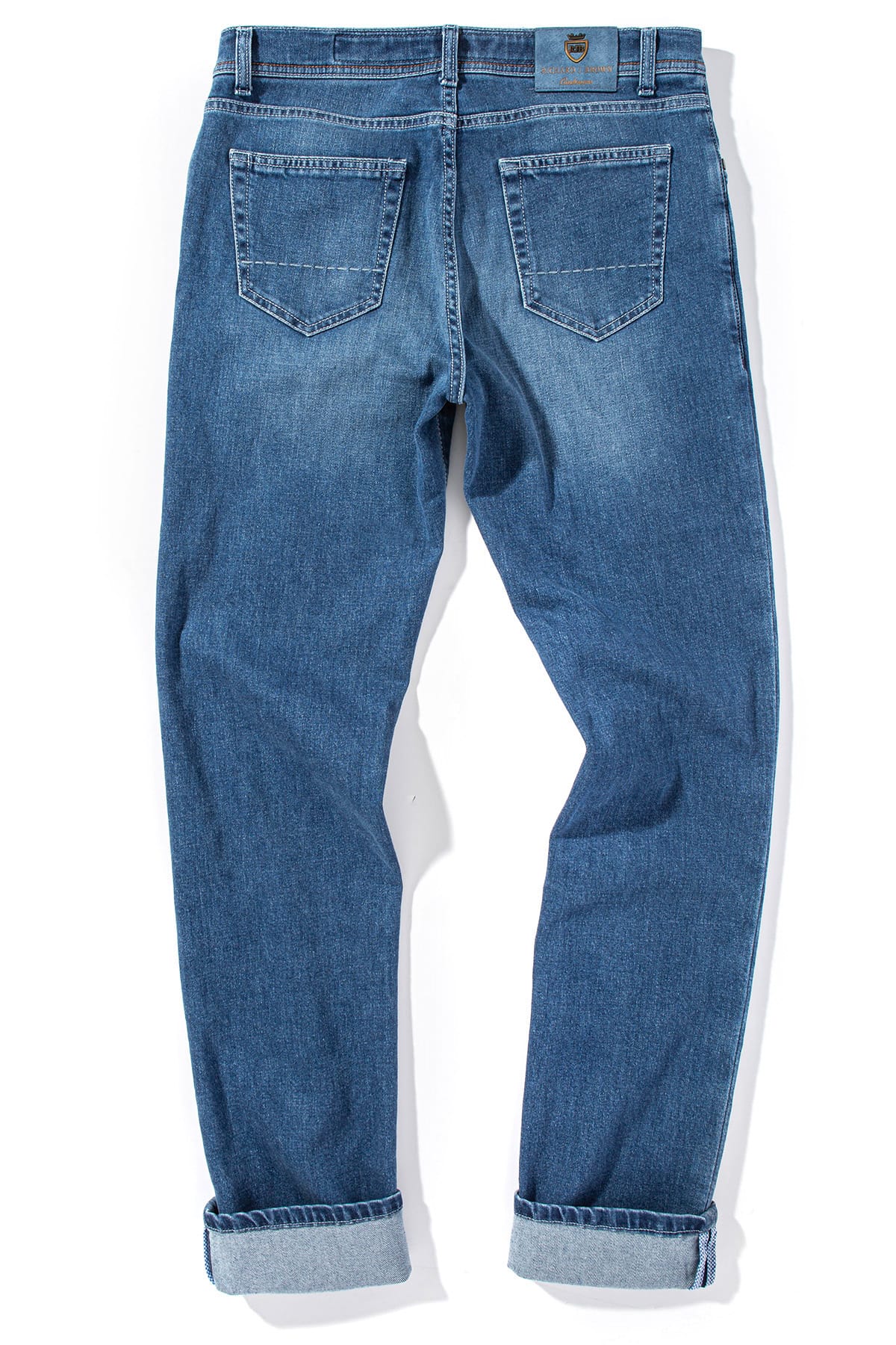 Athens Cashmere Denim 5-Pocket In Light Wash - AXEL'S