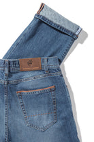 Durham Selvedge Denim In Mid Wash - AXEL'S