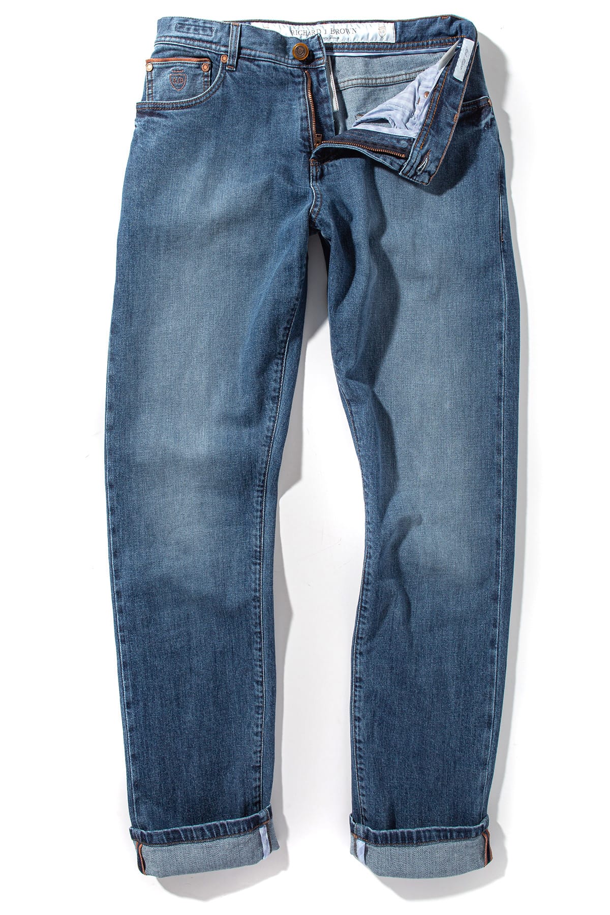Durham Selvedge Denim In Mid Wash - AXEL'S