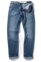 Durham Selvedge Denim In Mid Wash - AXEL'S