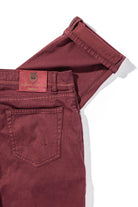 Lawrence Washed Cashmere 5-Pocket In Burgundy - AXEL'S