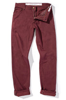 Lawrence Washed Cashmere 5-Pocket In Burgundy - AXEL'S