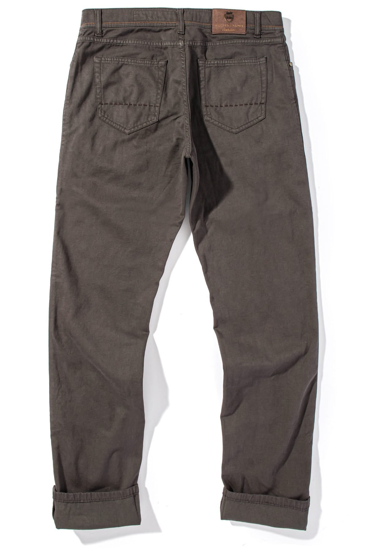 Lawrence Washed Cashmere 5-Pocket In Chocolate - AXEL'S