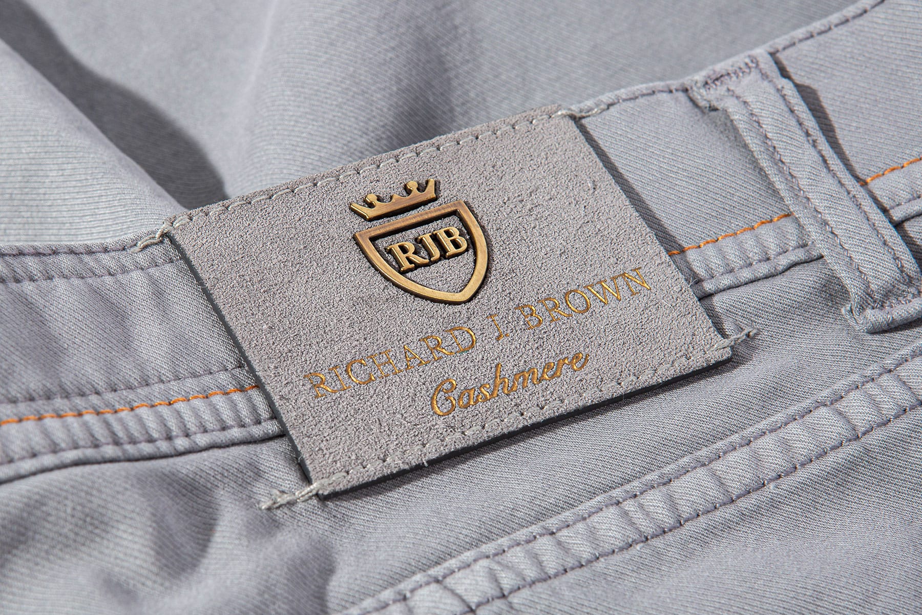 Richard J Brown Lawrence Washed Cashmere 5-Pocket In Grey Mens - Pants - 5 Pocket