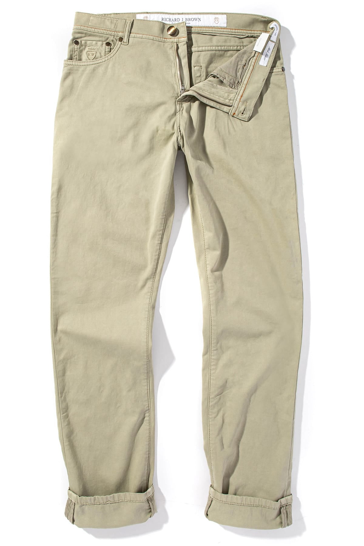 Lawrence Washed Cashmere 5-Pocket In Menta - AXEL'S