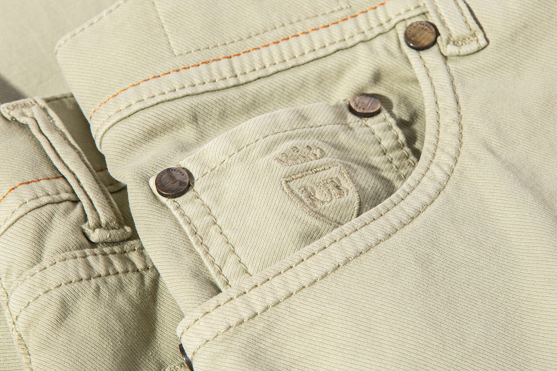 Richard J Brown Lawrence Washed Cashmere 5-Pocket In Menta | Mens - Pants - 5 Pocket