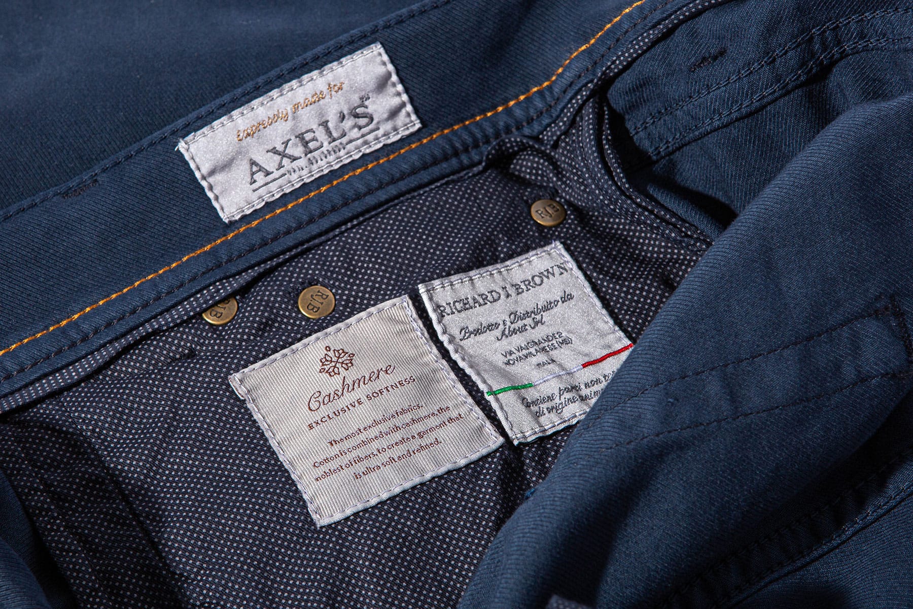 Richard J Brown Lawrence Washed Cashmere 5-Pocket In Navy | Mens - Pants - 5 Pocket