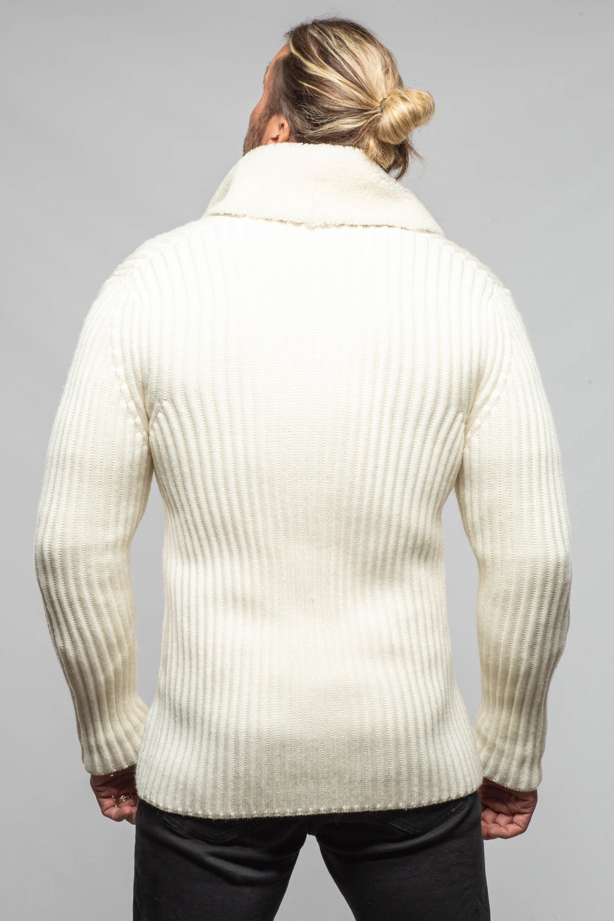 Robert Comstock Bel Piano Combo Sweater In White | Mens - Sweaters
