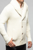 Robert Comstock Bel Piano Combo Sweater In White | Mens - Sweaters