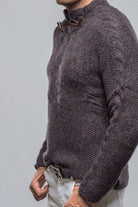 James Cable Sweater in Chocolate Melange - AXEL'S