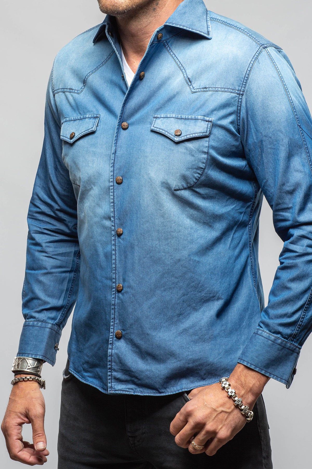 Robert Comstock Montana Denim Shirt Consignment