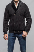 Robert Comstock RC Shearling Cardigan In Black Mens - Outerwear - Cloth