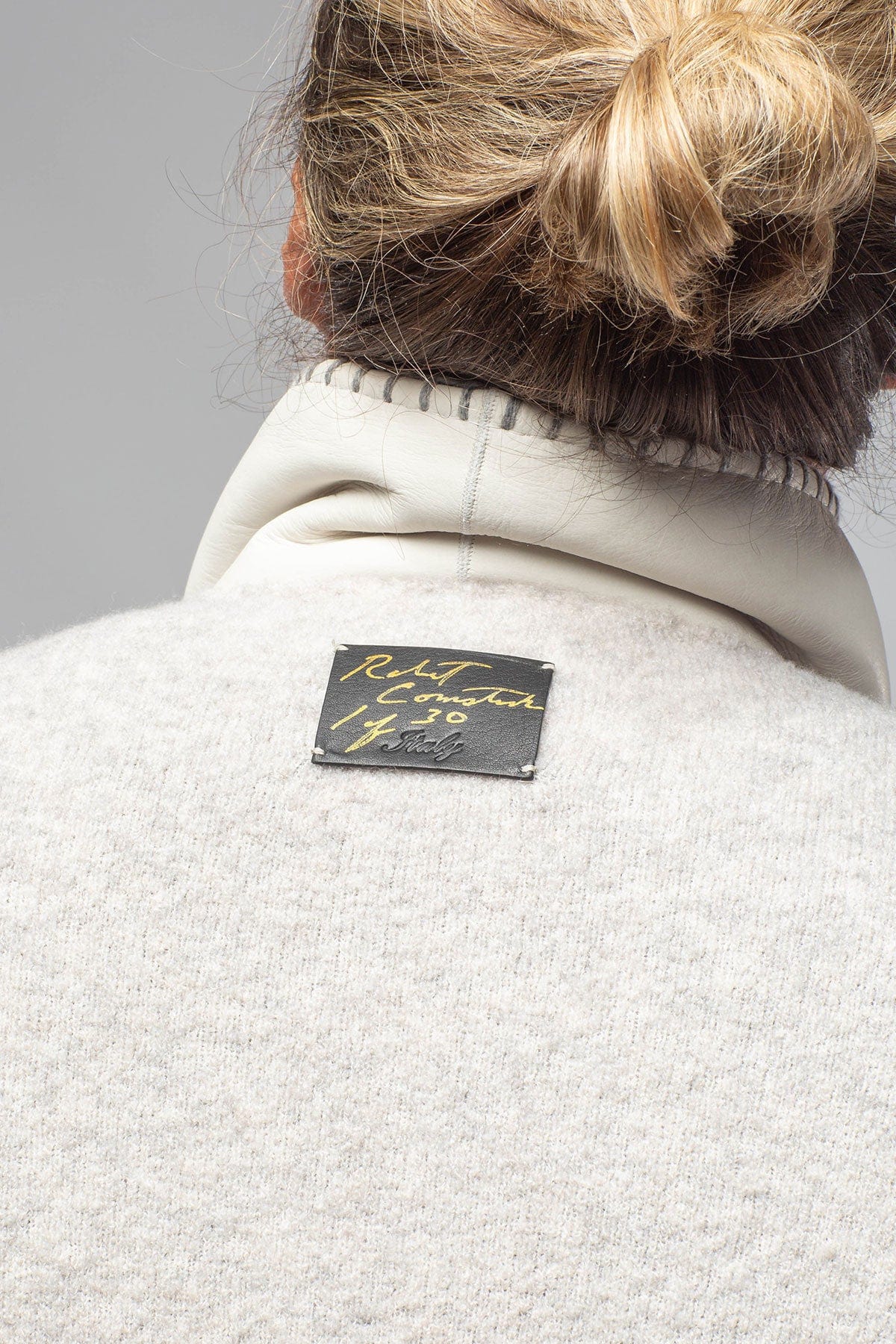 Saint Cashmere Shearling Sweater In Ash - AXEL'S