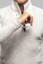 Saint Cashmere Shearling Sweater In Ash - AXEL'S