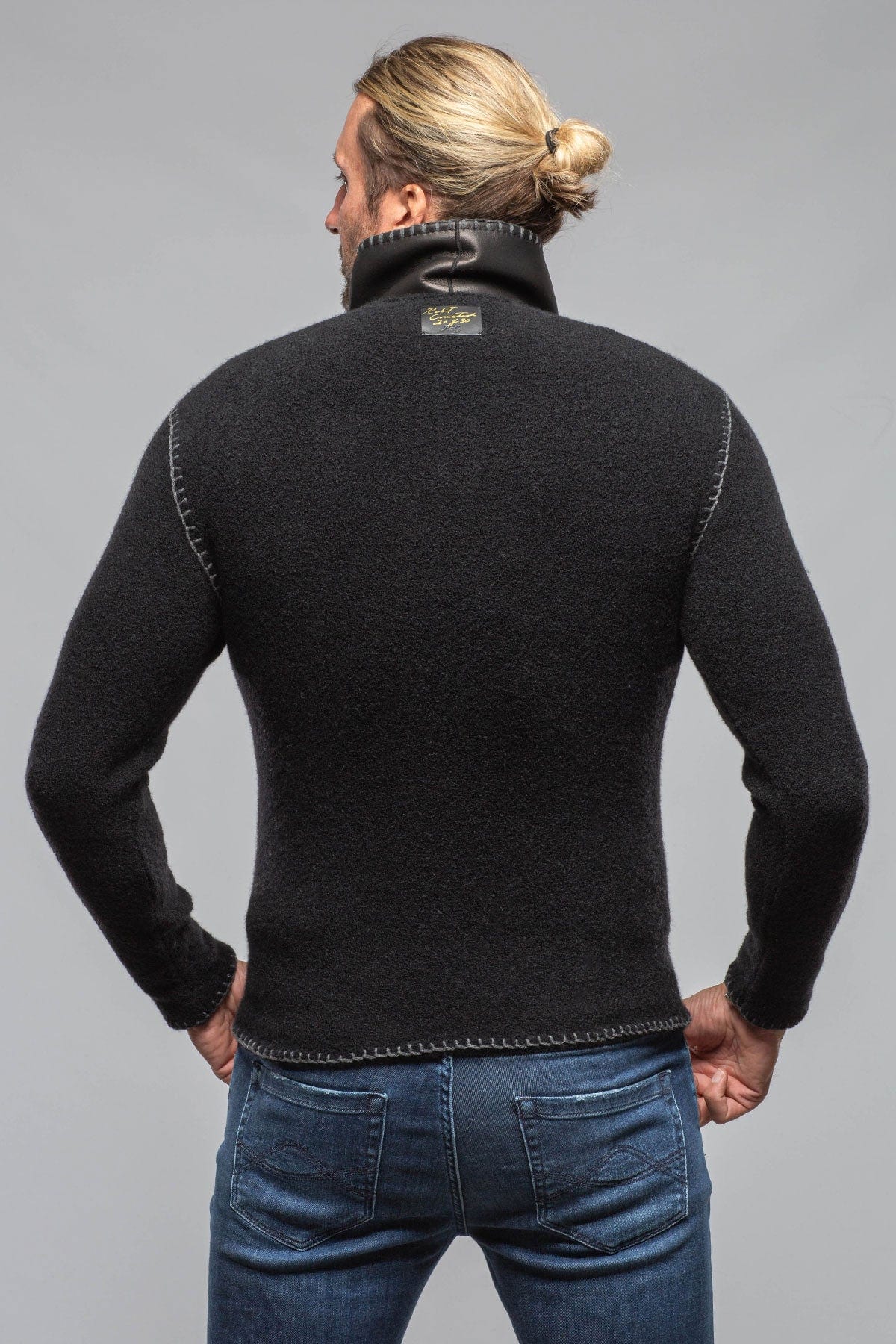 Saint Cashmere Shearling Sweater In Black - AXEL'S
