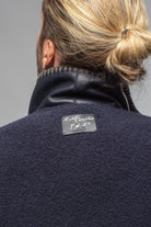 Saint Cashmere Shearling Sweater In Navy - AXEL'S