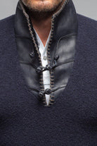Saint Cashmere Shearling Sweater In Navy - AXEL'S