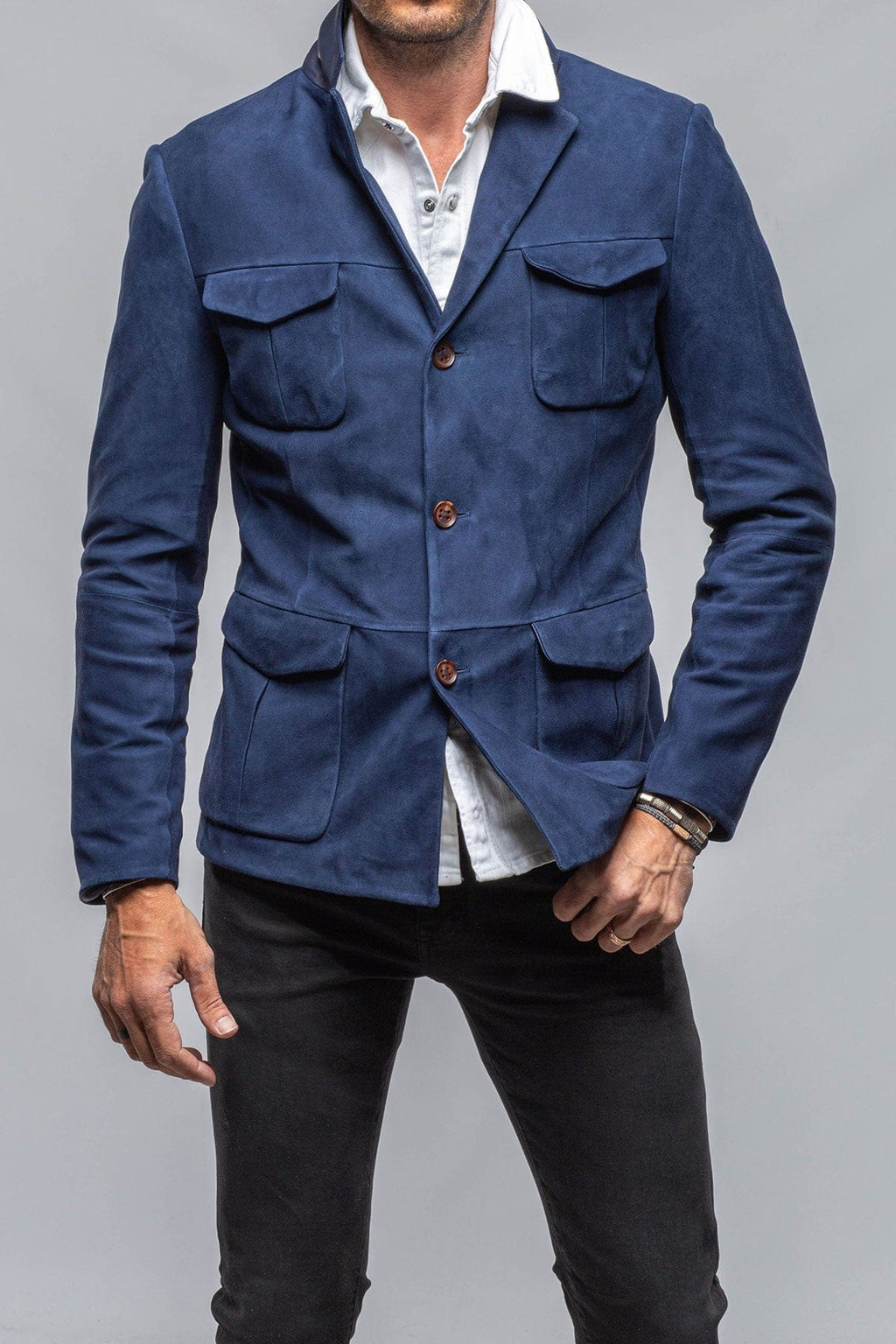 Robert Comstock Serengeti Safari Jacket In Blue | Axel