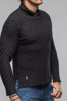 Sonora Stitch Cross Sweater In Black - AXEL'S