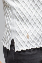 Sonora Stitch Cross Sweater In Cream - AXEL'S