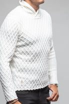 Sonora Stitch Cross Sweater In Cream - AXEL'S