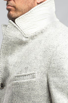 Tasman II Topcoat With Croc Trim In Ash - AXEL'S