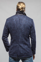 Robert Comstock Tasman II Topcoat With Croc Trim In Midnight Mens - Outerwear - Cloth