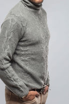 Thomas Cashmere Cable Sweater In Grey - AXEL'S