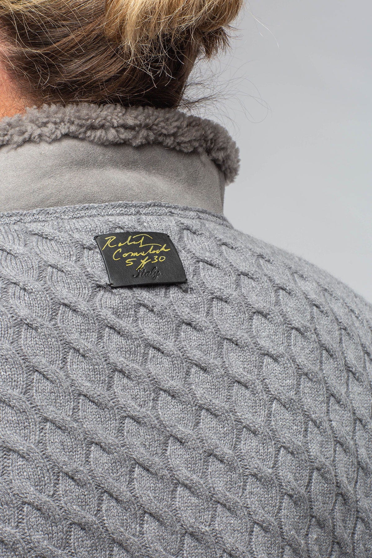 Timbers Cashmere Shearling Sweater In Grey - AXEL'S