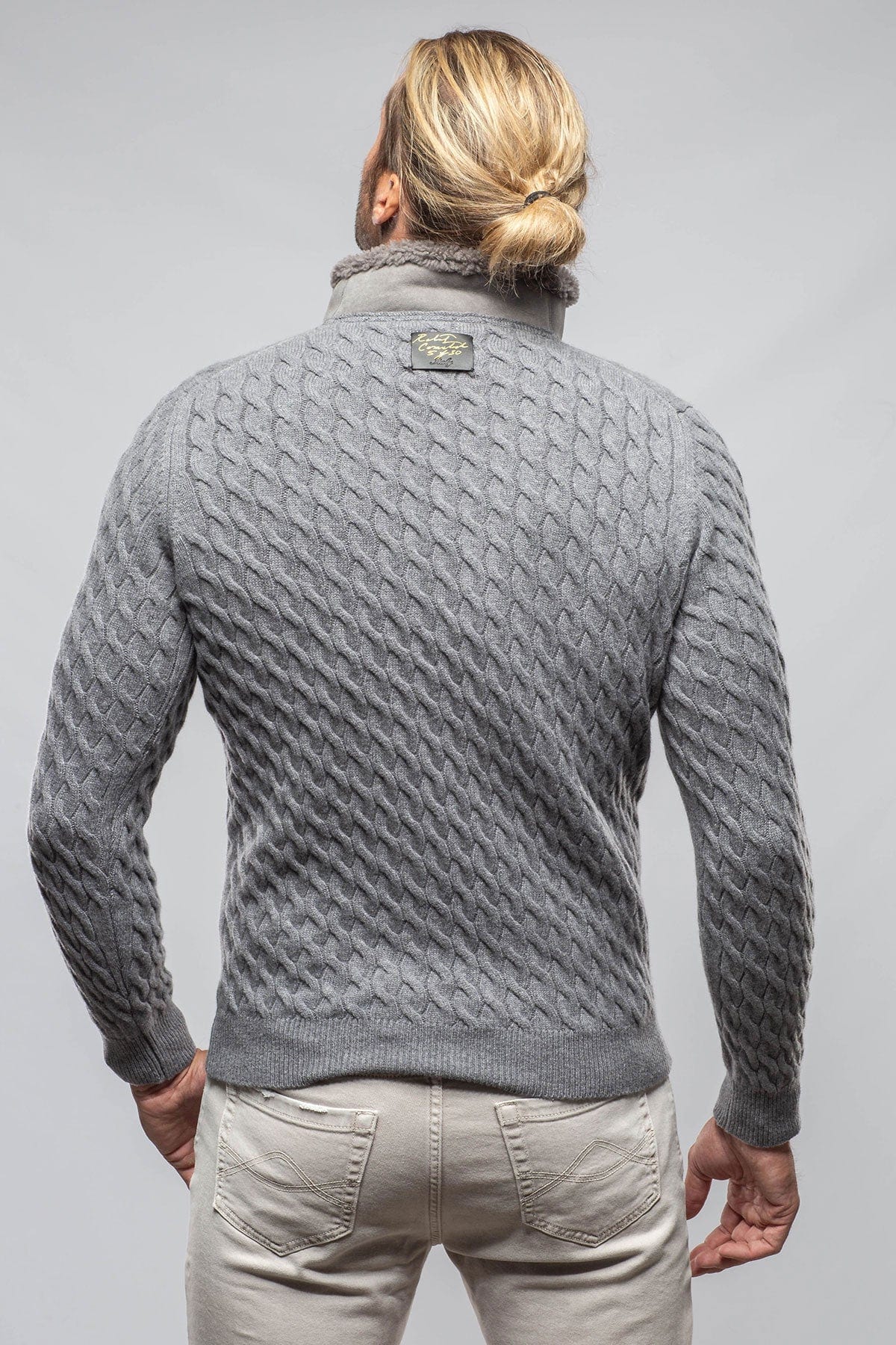 Timbers Cashmere Shearling Sweater In Grey - AXEL'S