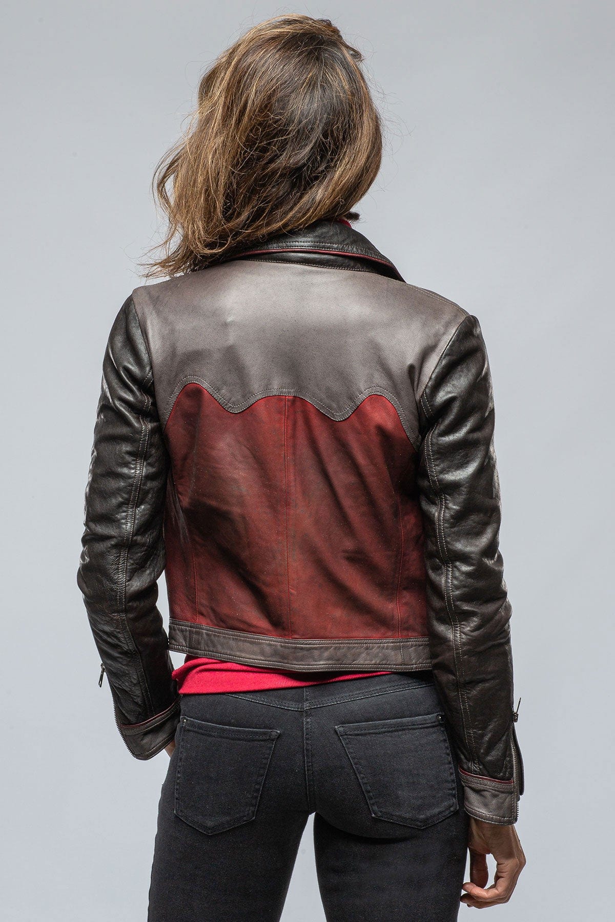 Cami Vintage Jkt In Anthracite, Terracotta, Brown - AXEL'S