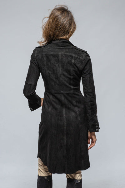 Savannah Long Leather Shirt/Dress in Black - AXEL'S
