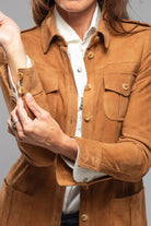 Savannah Long Leather Tunic In Tobacco - AXEL'S