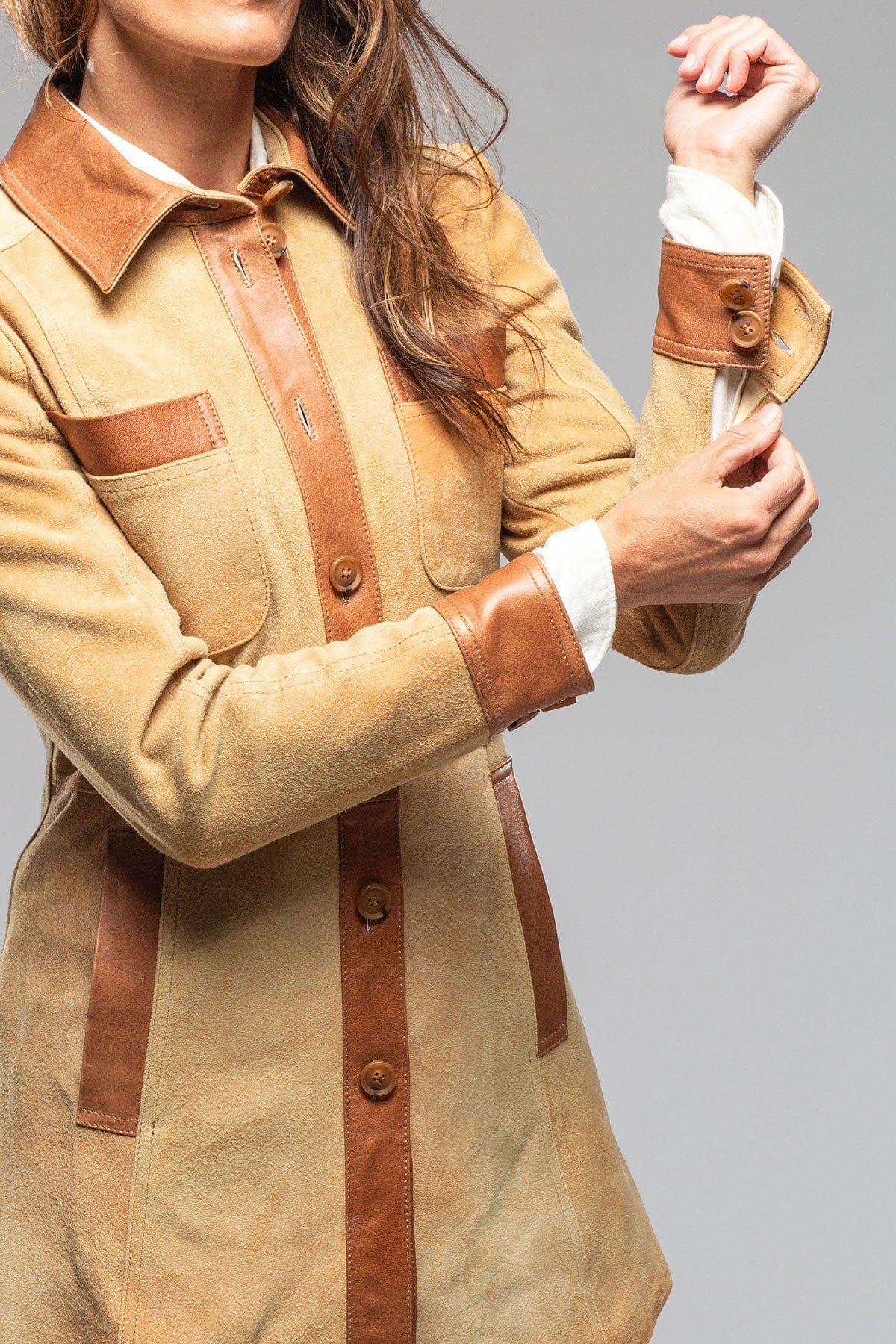 Vienna Woods Shirt Jacket In Palomino/Cognac - AXEL'S