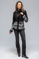 Wauneka Short Shearling &amp; Knit Combo Coat In Black - AXEL'S