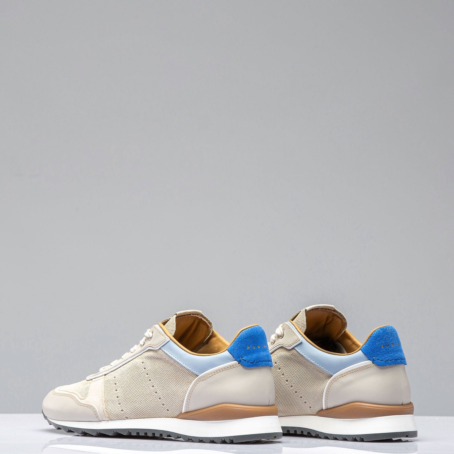 The Ferrari Shoe In Beige/Blue - AXEL'S