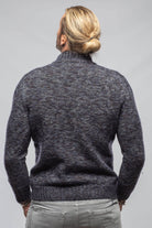 1/4 Zip Cashmere Alpaca Sweater In Black - AXEL'S